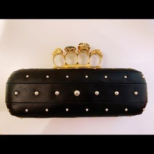 Alexander McQueen Skull Knuckle Box Long Clutch